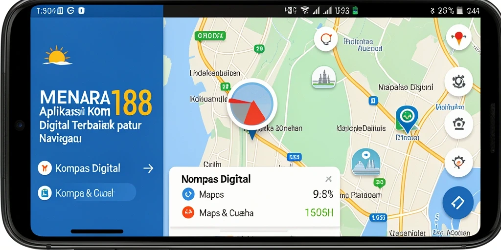 Antarmuka sederhana dan fungsi kompas digital yang akurat.