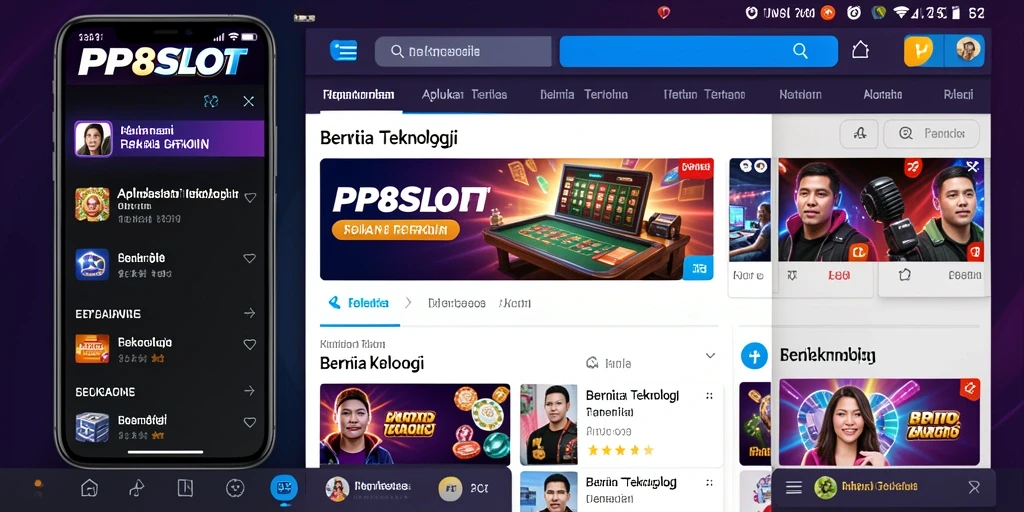 Tampilan antarmuka aplikasi PP8SLOT yang menarik dan fungsional.