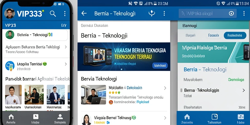 Antarmuka VIP333 yang menarik dan fungsional untuk berita teknologi.
